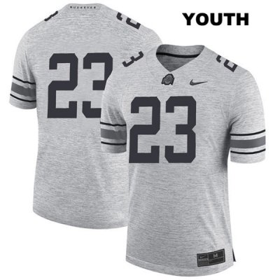 Youth NCAA Ohio State Buckeyes De'Shawn White #23 College Stitched No Name Authentic Nike Gray Football Jersey MQ20J25EZ